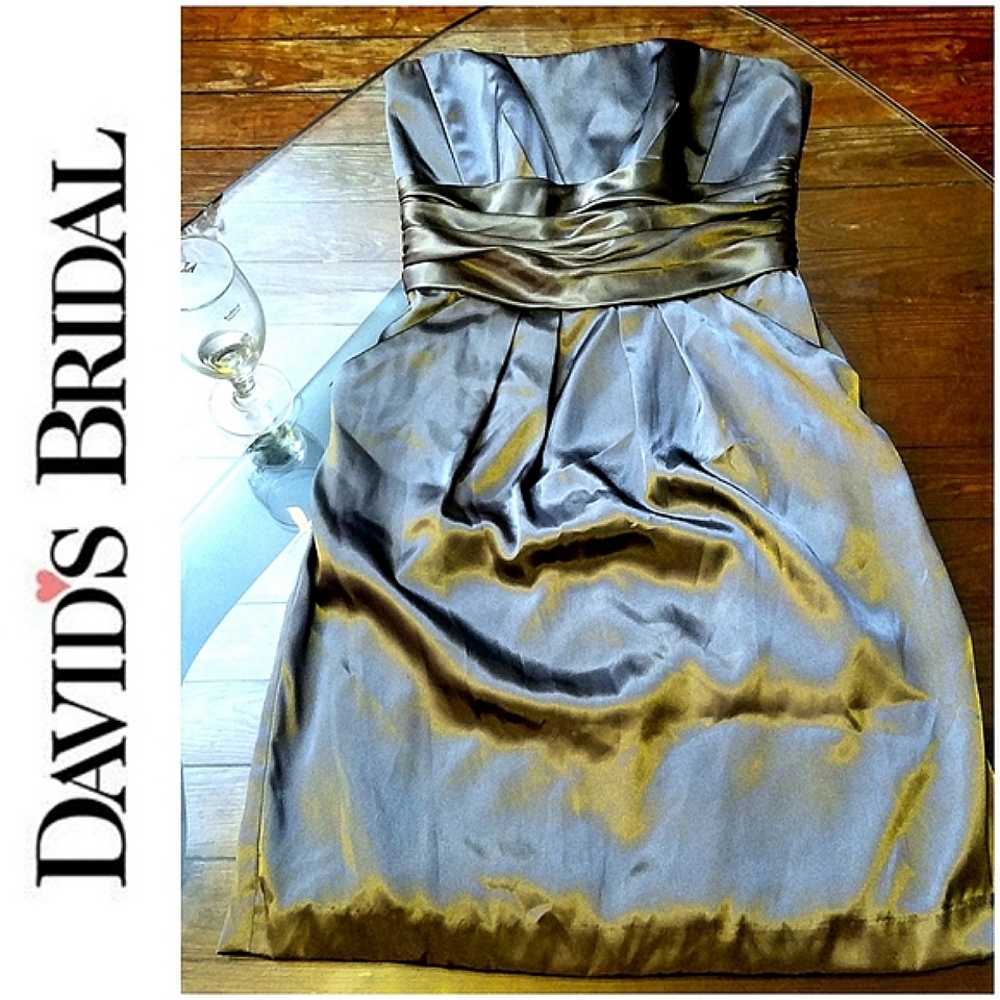 David's Bridal strapless dress, with pockets - Picture 3 of 3